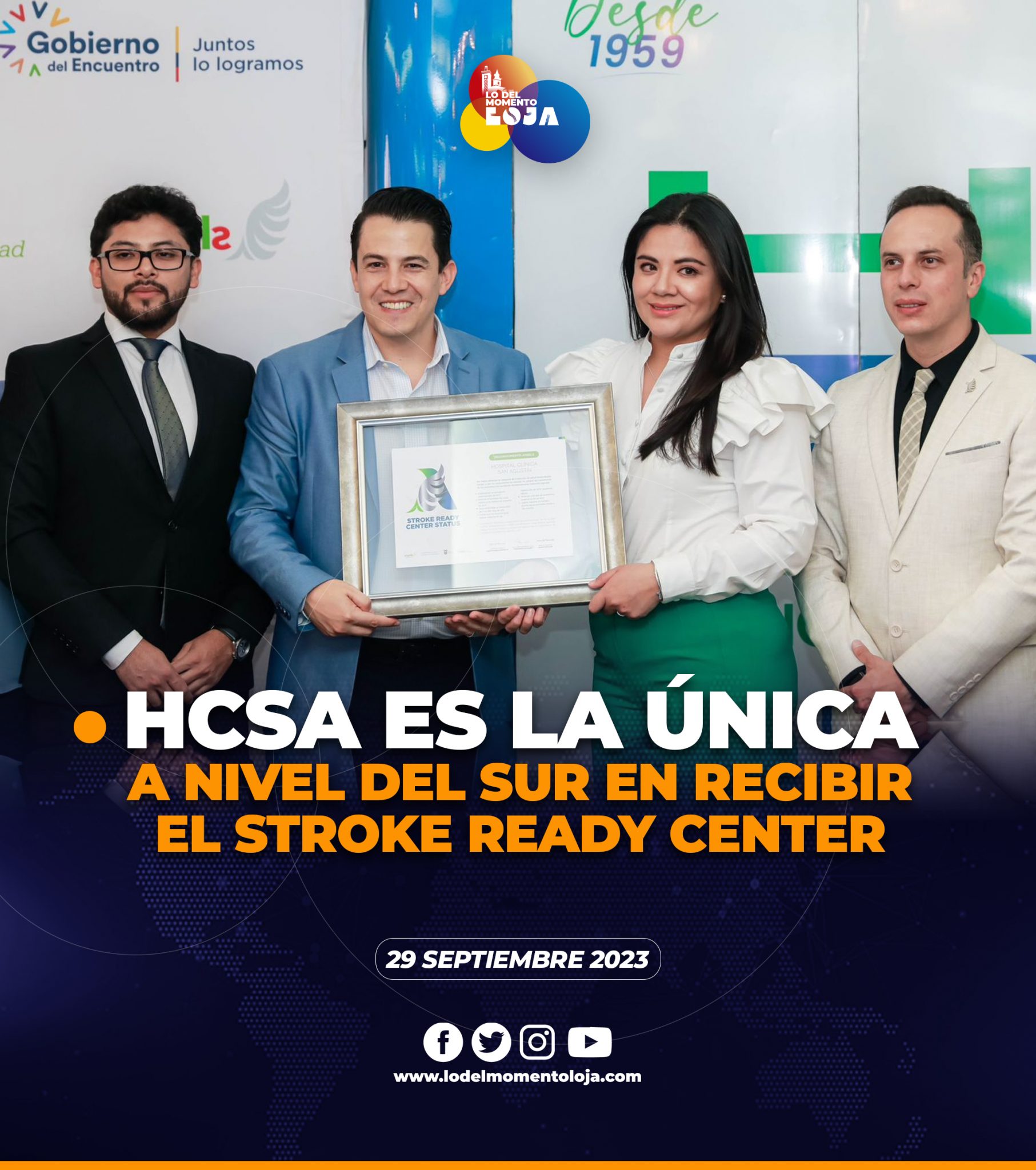 hcsa es la unica a nivel del sur en recibir el stroke ready center 2