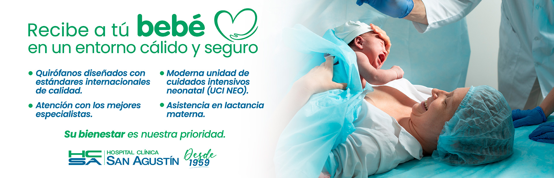 Recibe a tu bebé | Hospital Clínica San Agustín