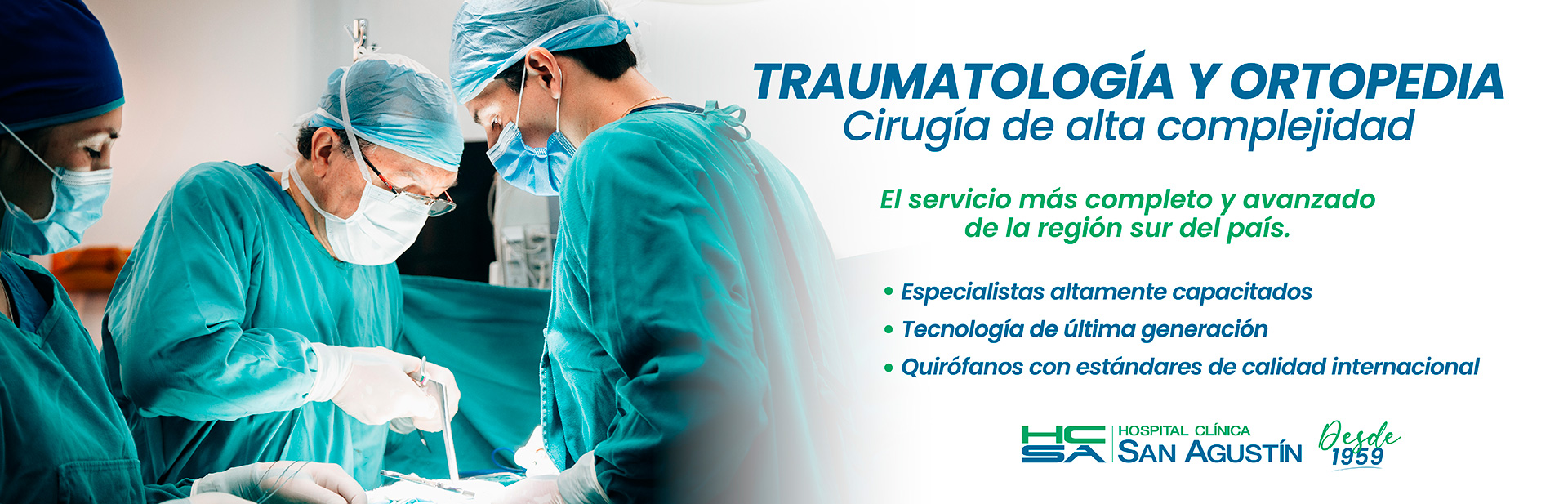Traumatología y Ortopedia | Hospital Clínica San Agustín