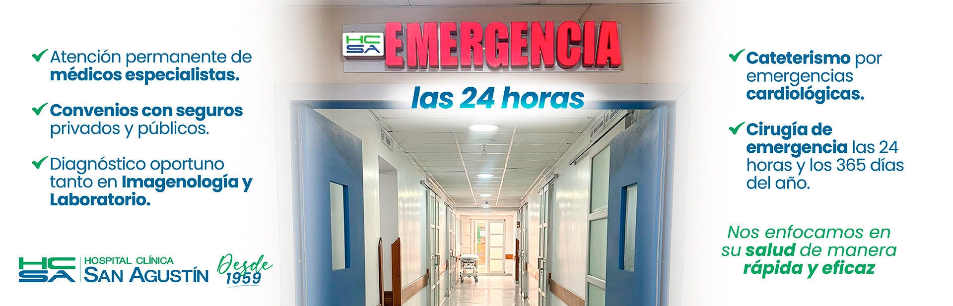 Emergencia las 24 horas | Hospital Clínica San Agustín