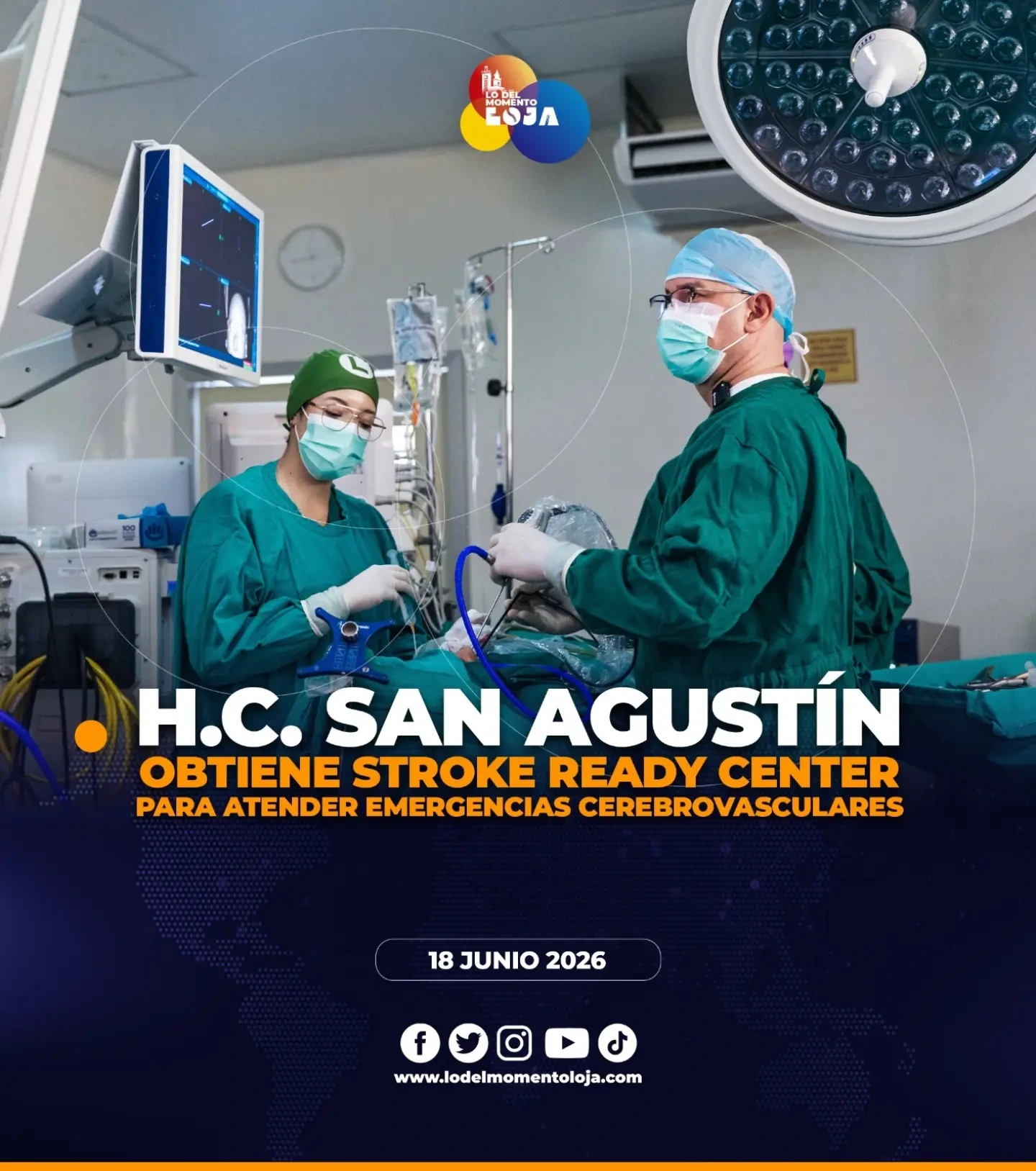 hospital clinica san agustin obtiene stroke ready center